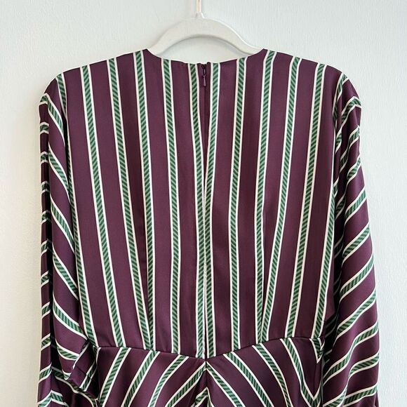 ALEXIS Tena Striped Plunging Empire Shift Dress Size Small Long Sleeve Striped - Picture 9 of 16